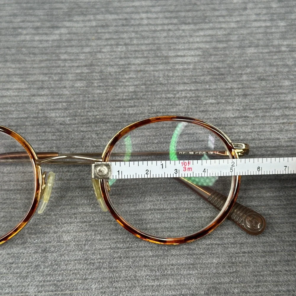 Lafont Issy & La Clic 006 Round Tortoise Gold Eyeglasses Frame Y2k
